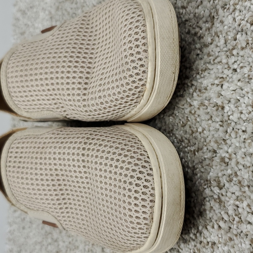 Olukai Pehuea Loafers Mesh Textile Upper Beige Slip On Casual Stretch Womens 8 - Picture 9 of 10